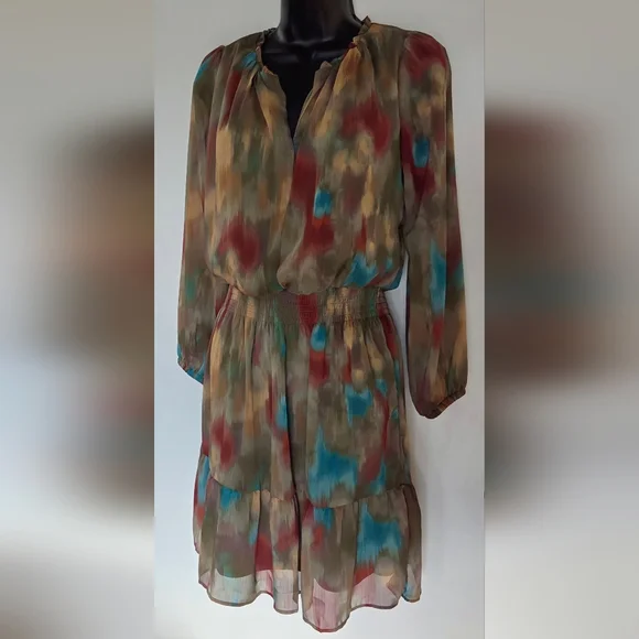 Lola Grace Long Sleeve Multicolor Ruffle Dress - Picture 6 of 9